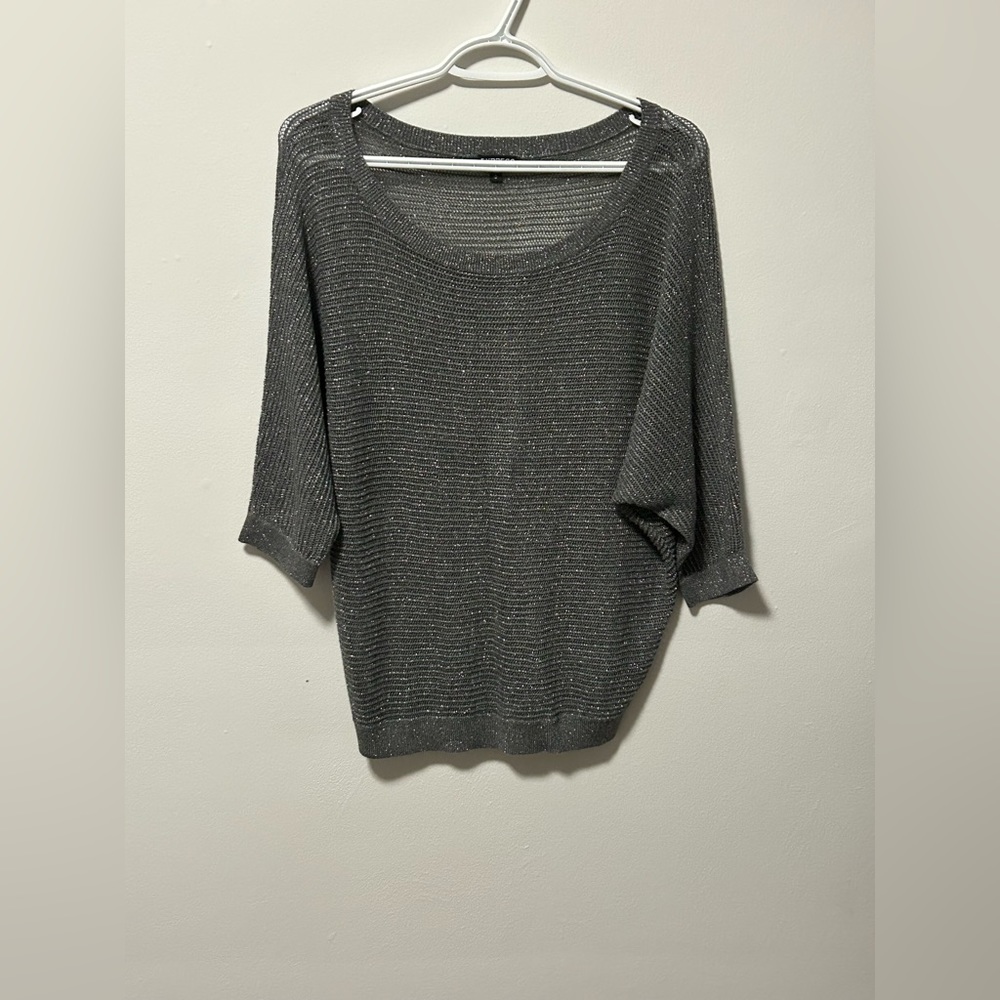 Express Grey Sparkle Top